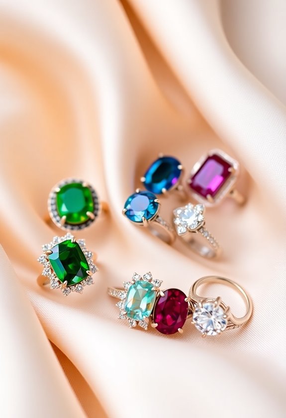trending gemstone engagement rings