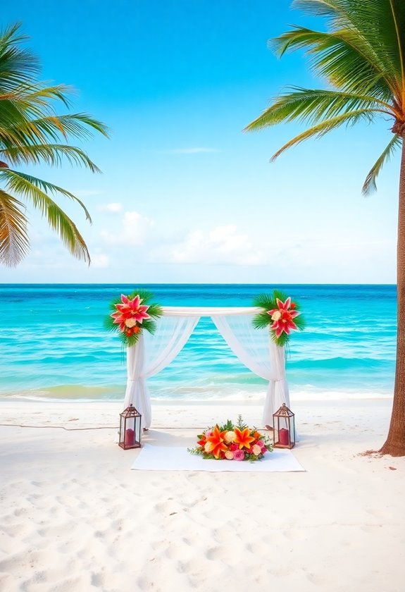 tropical beach wedding bliss