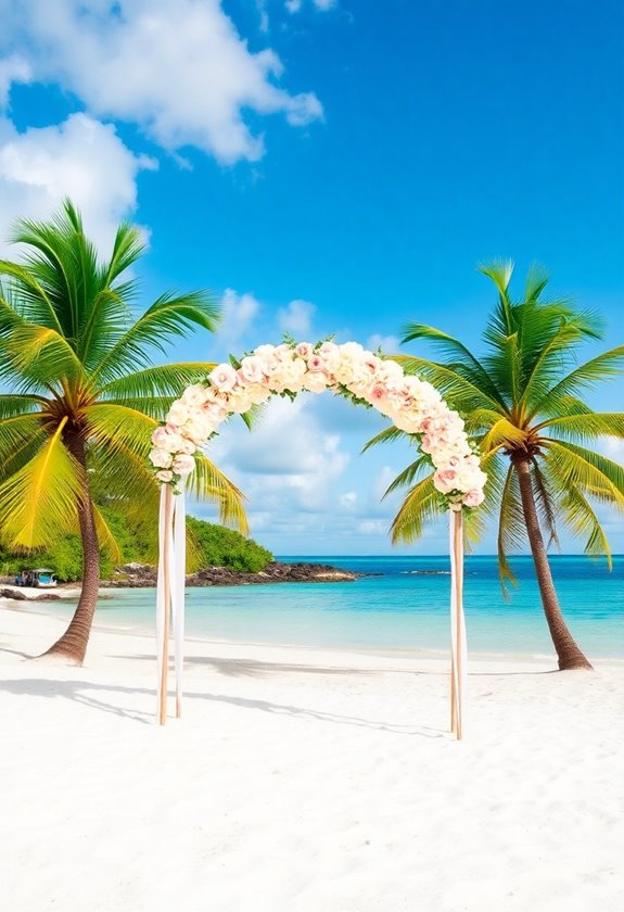 tropical beach wedding paradise