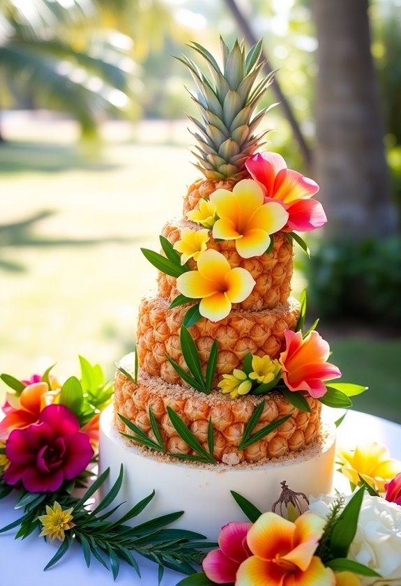tropical coconut pineapple cake
