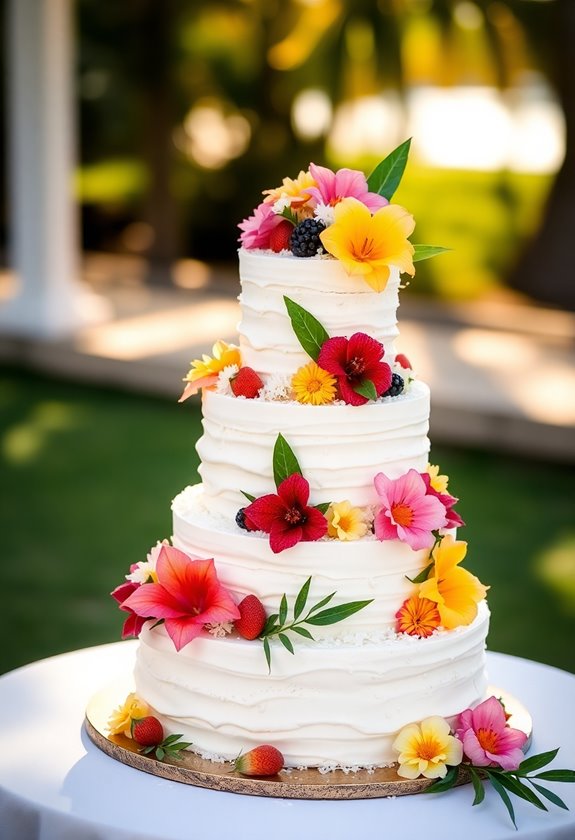 tropical coconut wedding delight