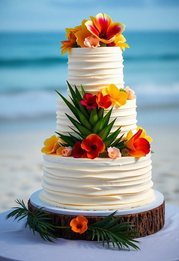 tropical pineapple coconut cake