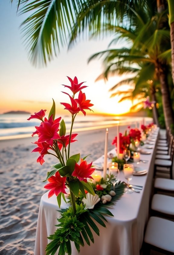 tropical vibrant wedding celebration