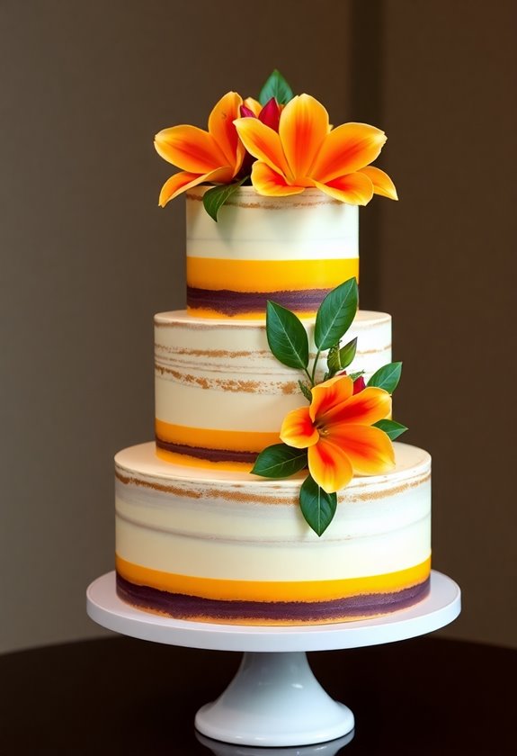 tropical wedding cake delight