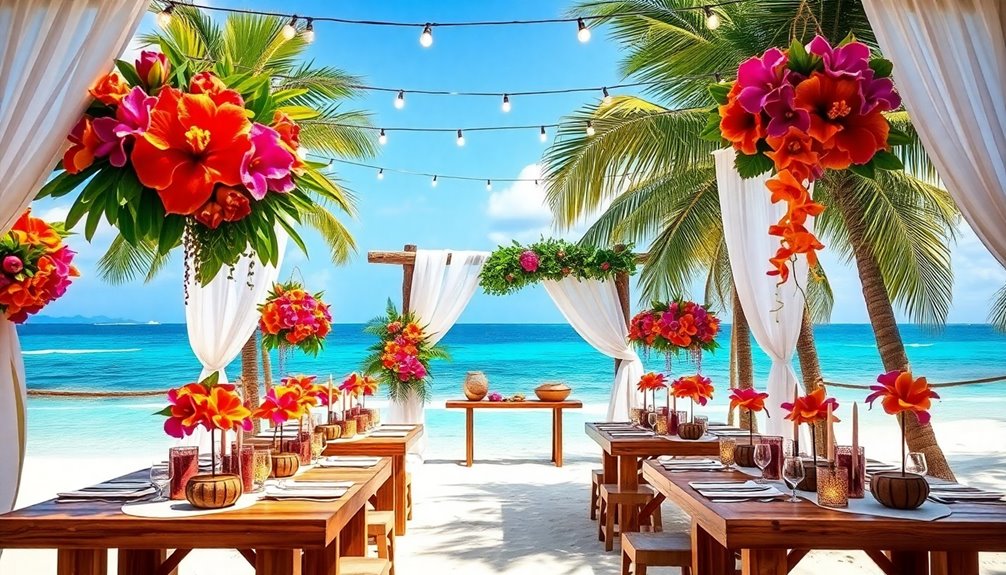 tropical wedding decor ideas