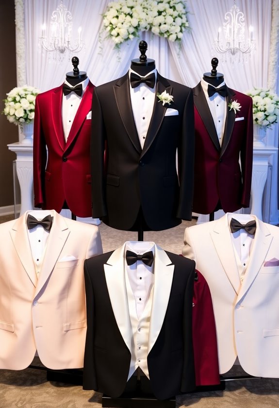 tuxedo reflecting wedding theme