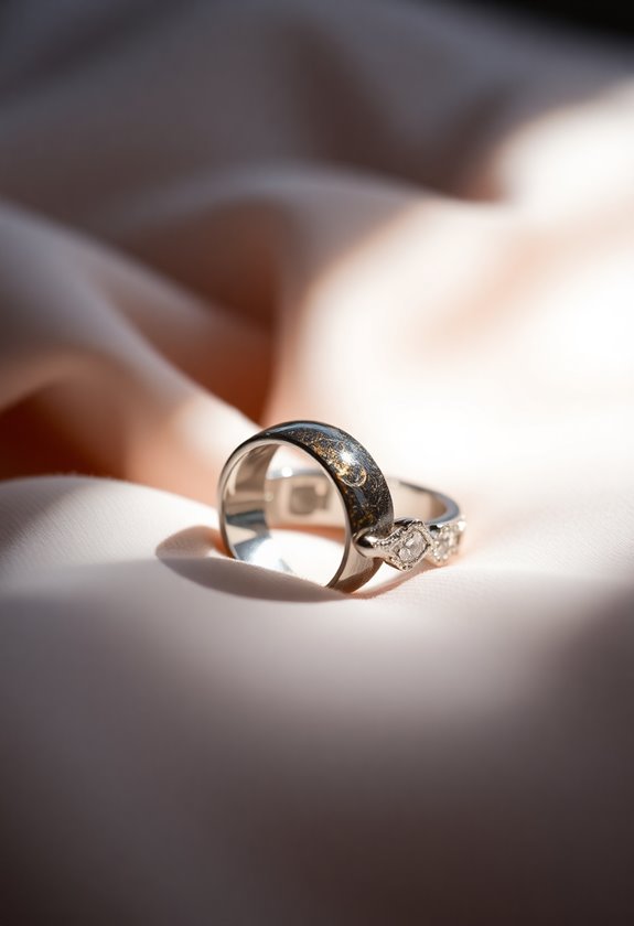unique cosmic wedding rings