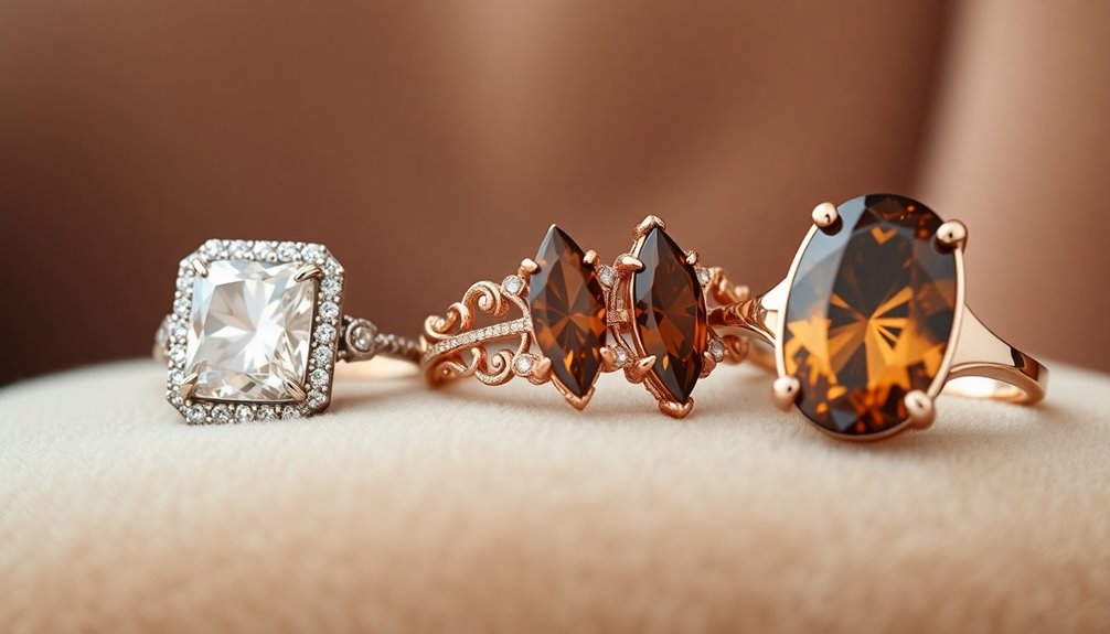 unique elegant brown diamonds