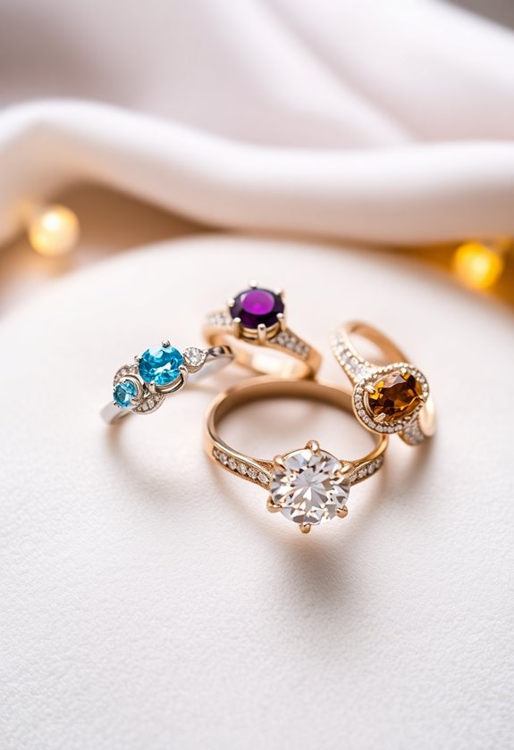 unique gemstone wedding accents