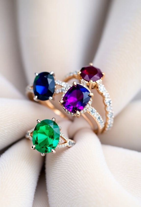 unique gemstone wedding rings