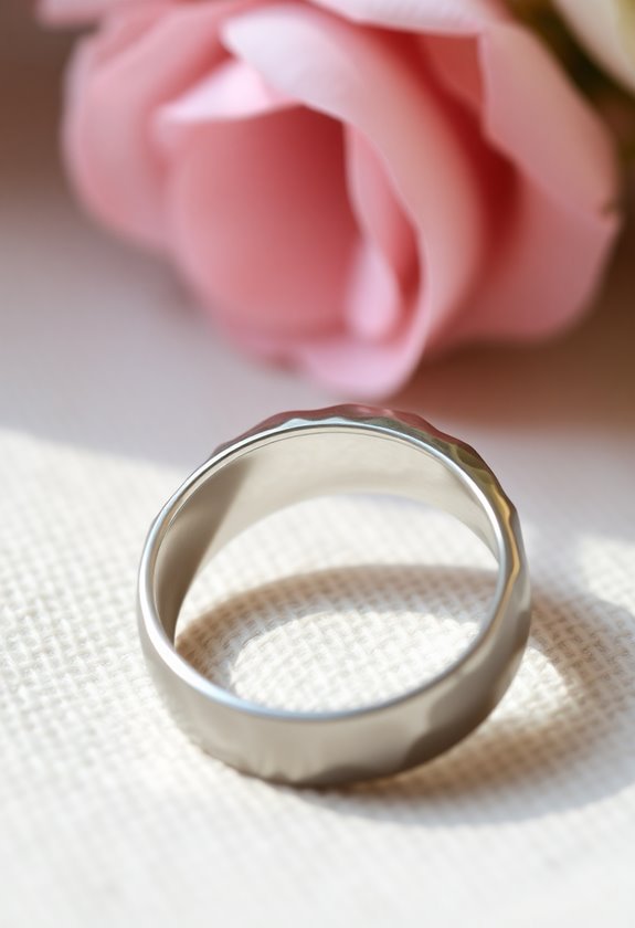 unique hammered finish bands