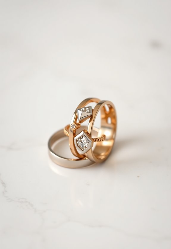 unique modern geometric rings