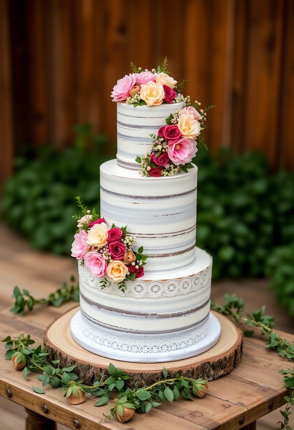 unique rustic wedding cakes