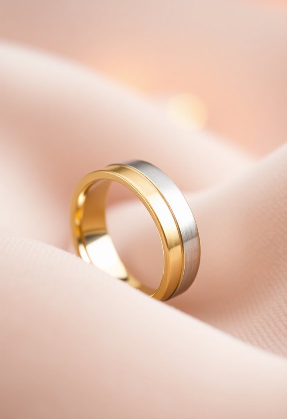 unique two tone wedding rings