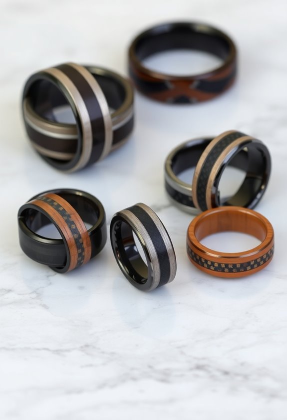 unique wedding band materials