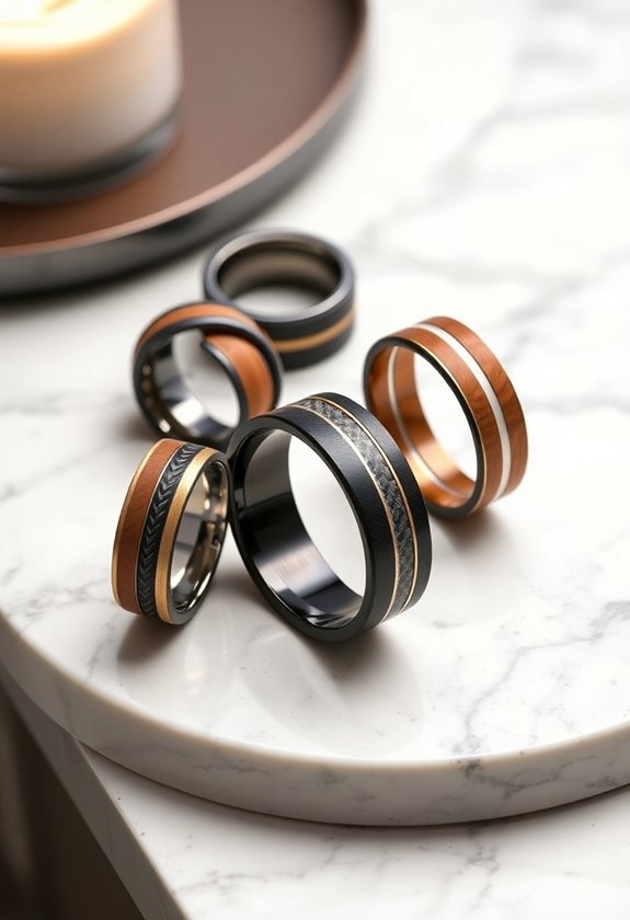 unique wedding band materials