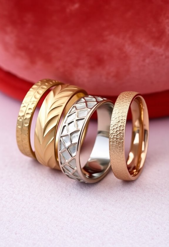 unique wedding ring finishes