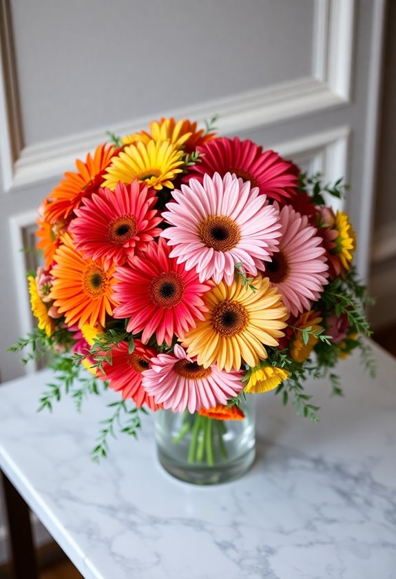 vibrant cheerful wedding flowers