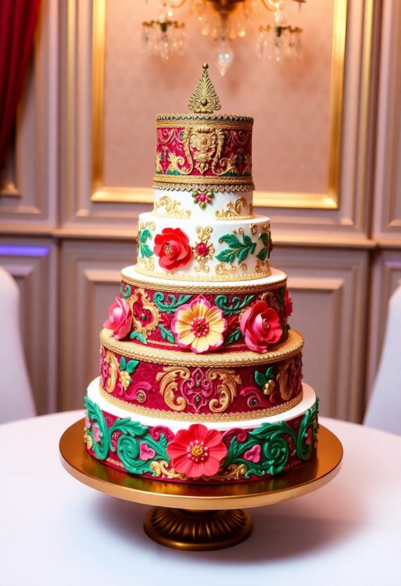 vibrant flavorful indian wedding cakes