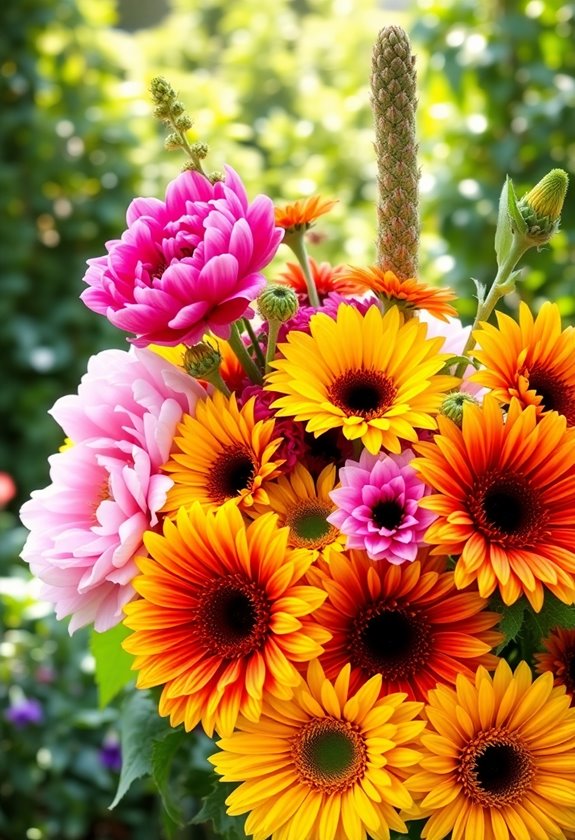 vibrant seasonal summer flowers