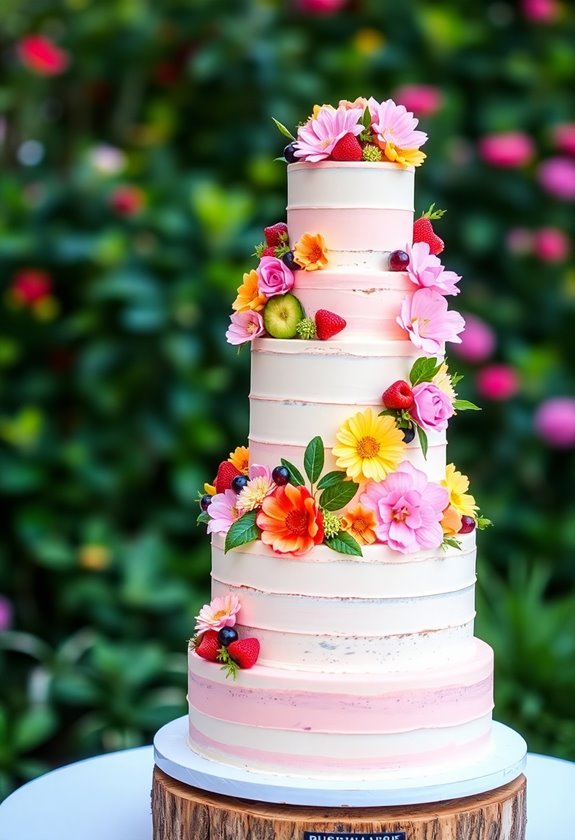 vibrant summer wedding cakes