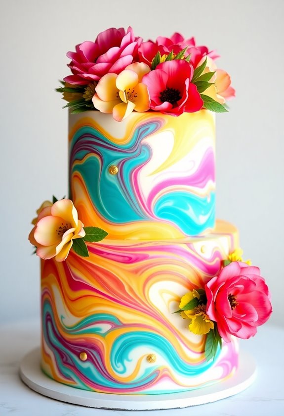 vibrant wedding cake ideas