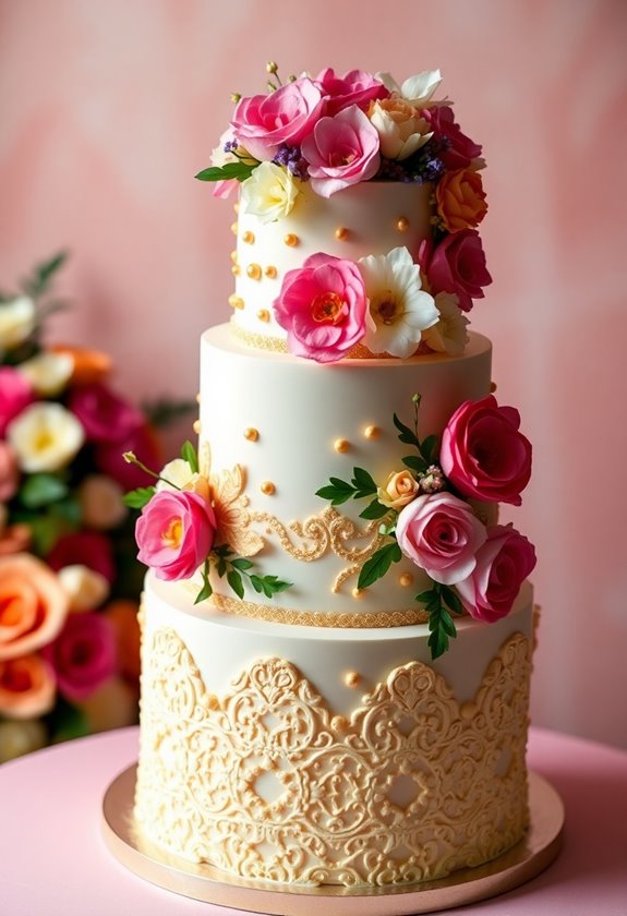 vibrant wedding cake ideas