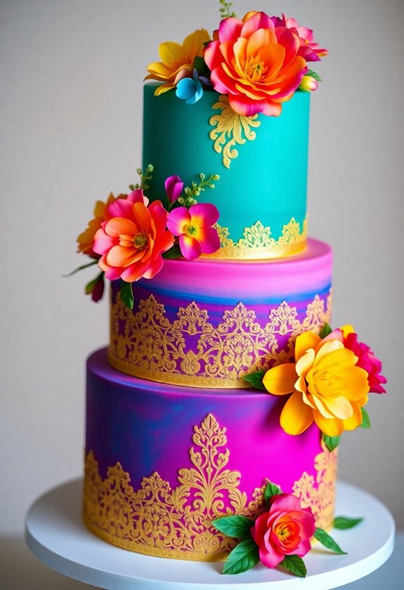 vibrant wedding cake inspirations