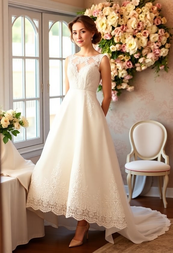 vintage charm tea length dresses