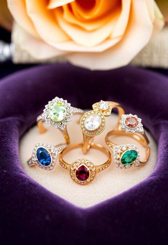 vintage inspired unique wedding rings