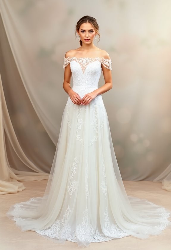 vintage off the shoulder elegance