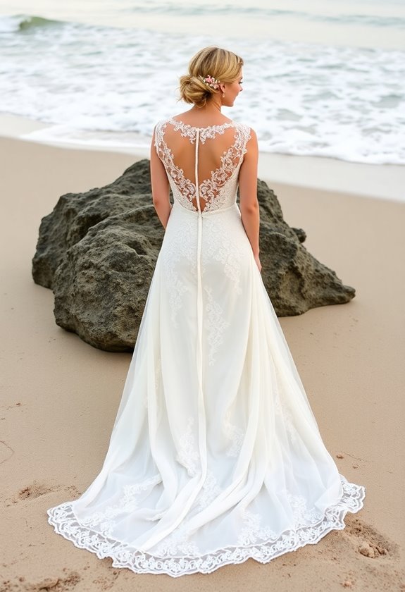 vintage tea length wedding gown
