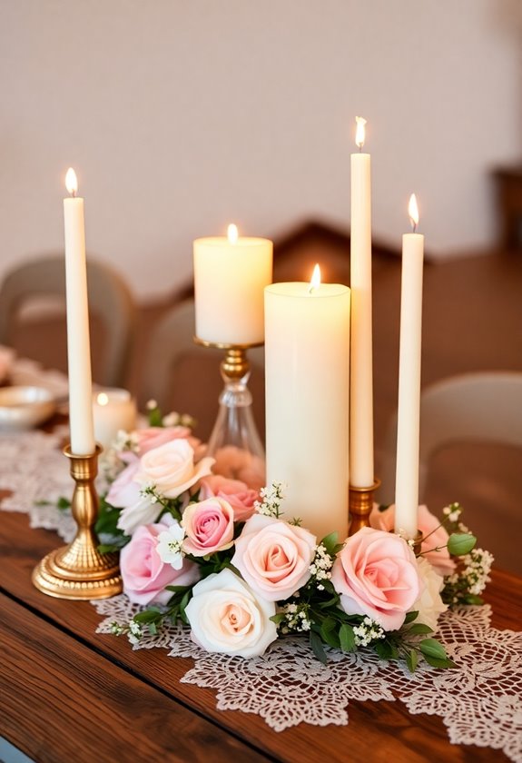 warm candlelit wedding ambiance