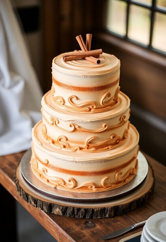 warm spicy wedding cake