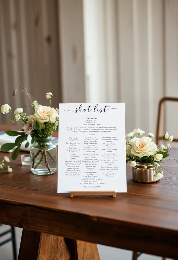 wedding photography shot list
