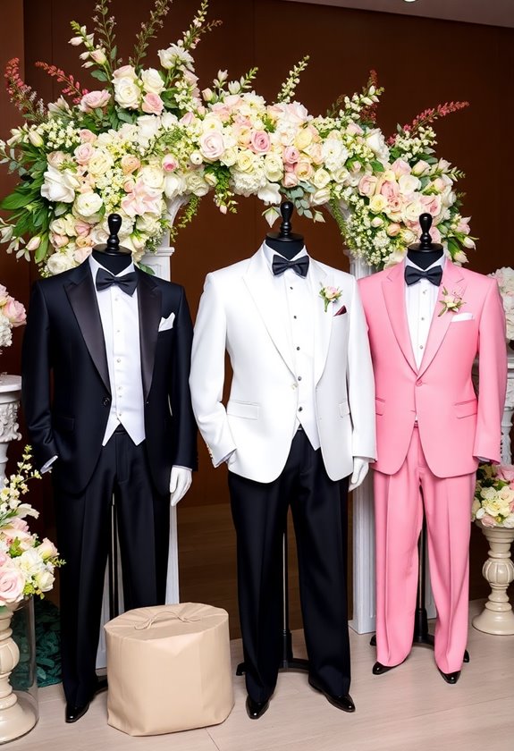 wedding tuxedo theme coordination