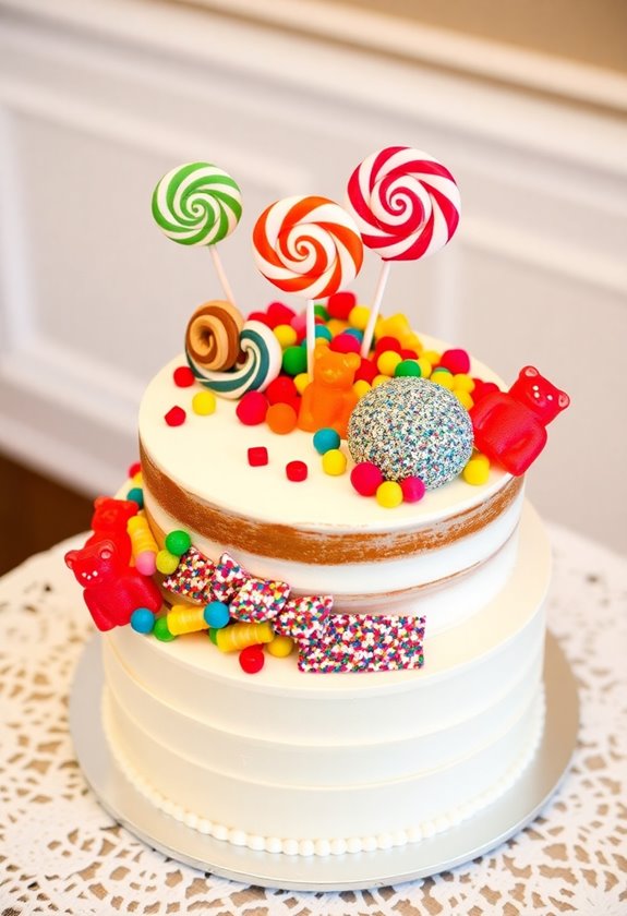 whimsical candy cake toppers