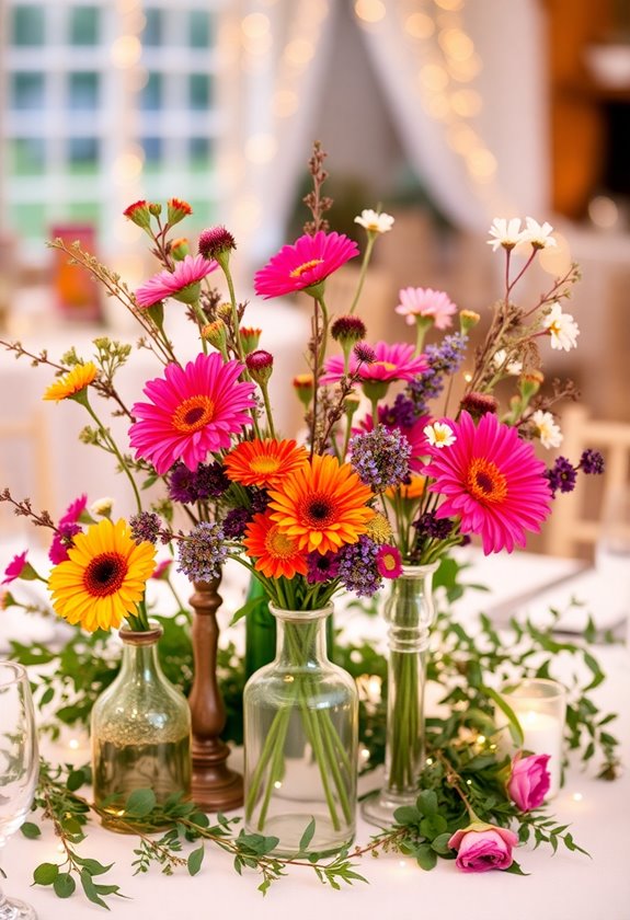 whimsical diy wedding flowers