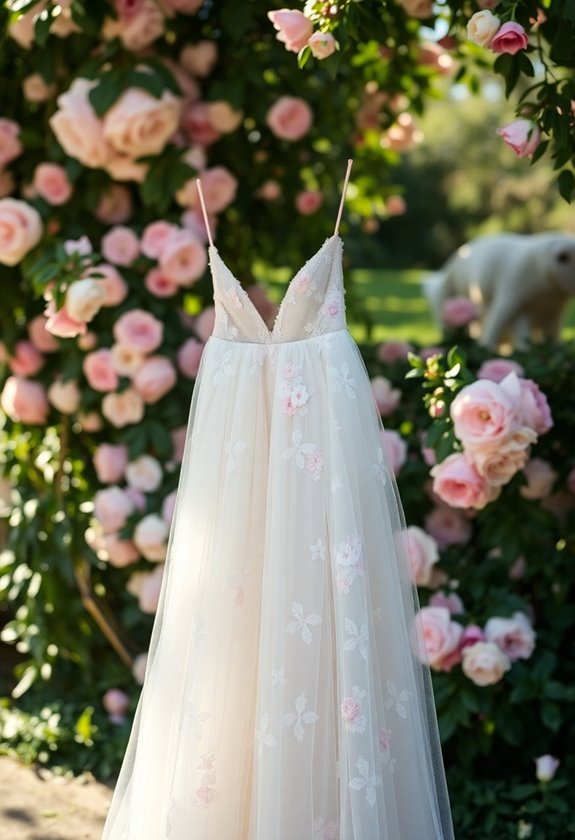 whimsical floral embroidered tulle dresses