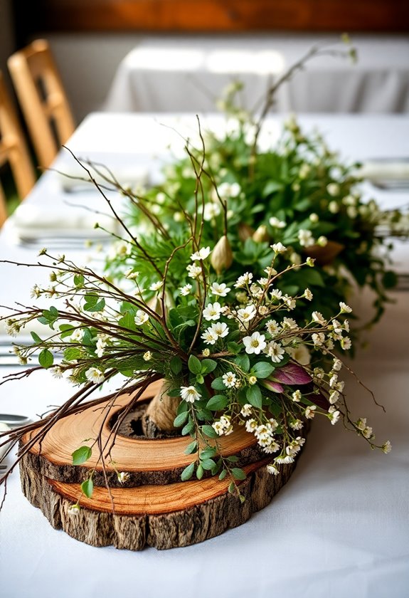 whimsical natural wedding decor