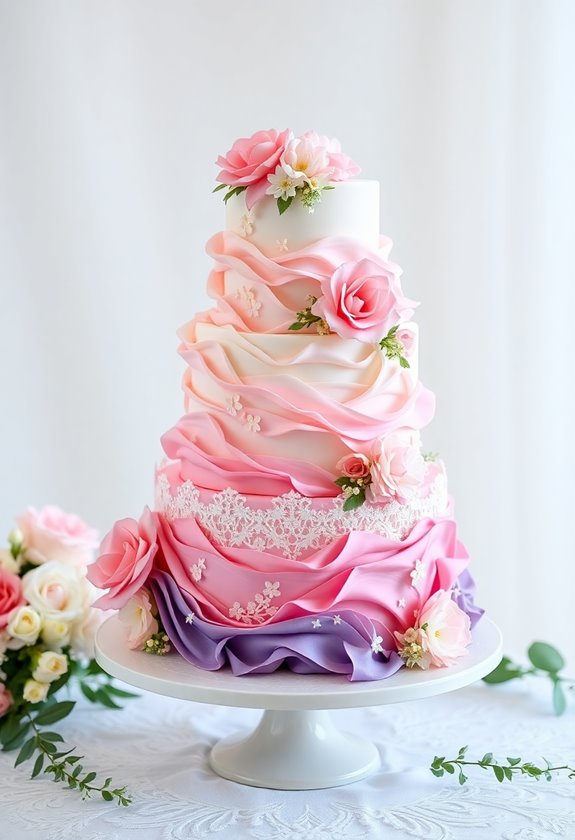 whimsical ombre cake flavors