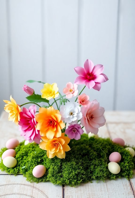 whimsical paper flower garland