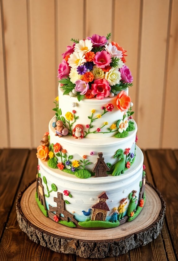 whimsical themed wedding cakes