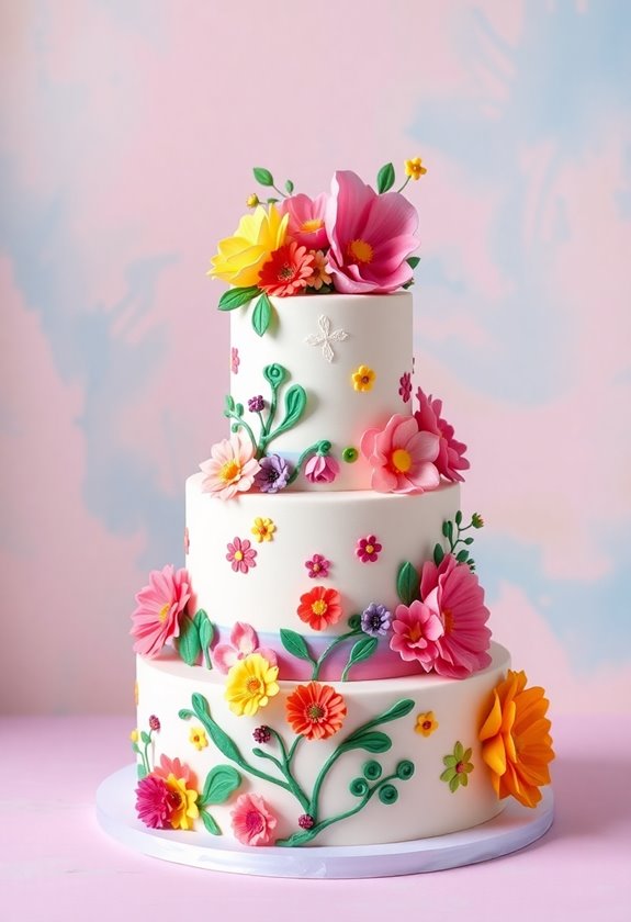 whimsical tiered wedding cakes