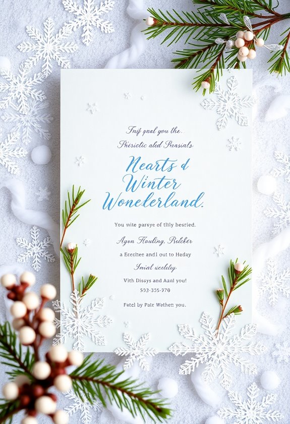 whimsical winter wedding invitations
