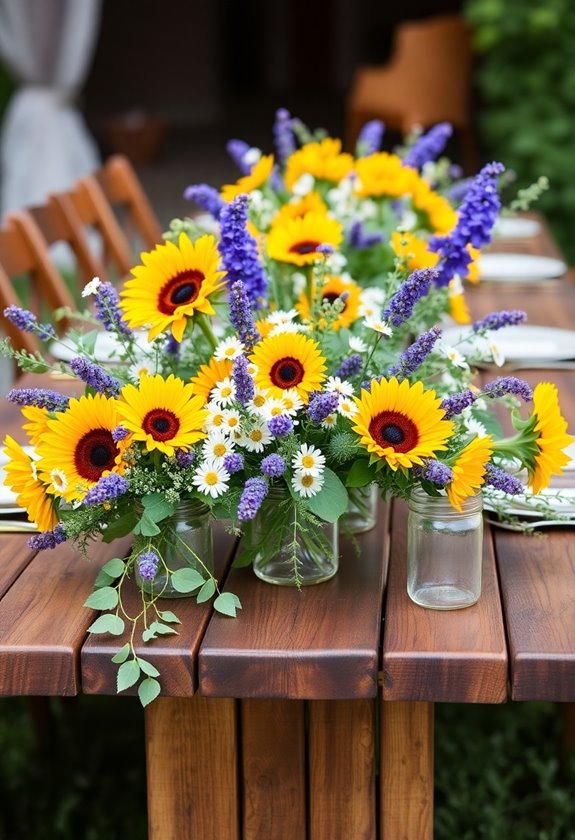 wildflower wedding arrangements charm
