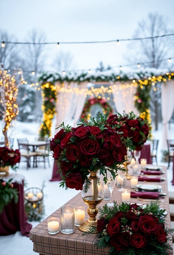 winter wedding seasonal colors