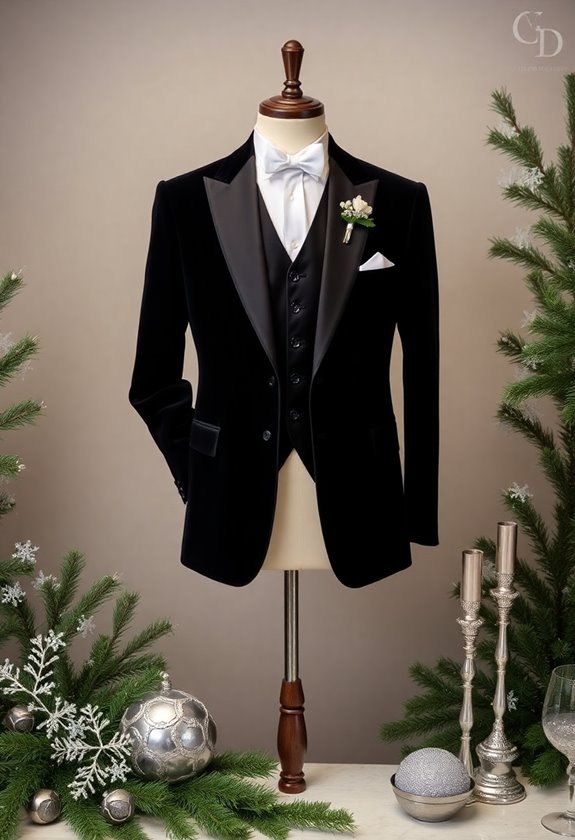 winter wedding tuxedo style