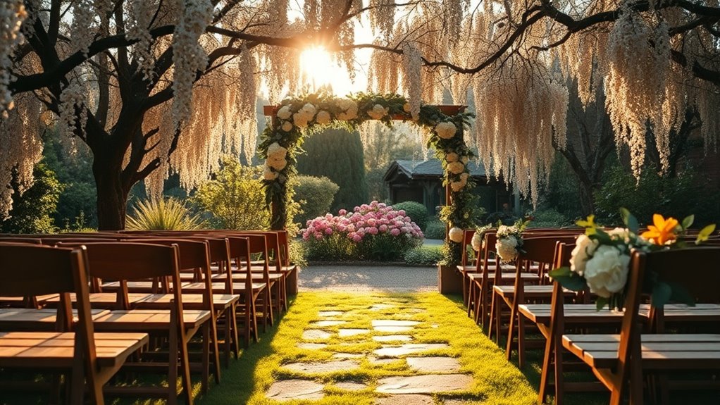 outdoor affordable botanical weddings